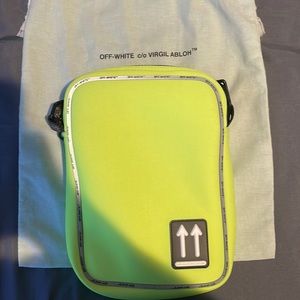 NWT Off White Fluo Yellow Bonded
Jersey Crossbody